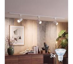 Philips - reguliuojamas LED taškinis šviestuvas bėgelių sistemoje EASYLINK, 3x GU10 (7 W), 230 V, 1 m, baltas