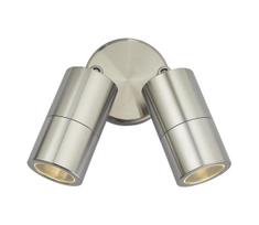 Där Lighting ORT0968 - LED lauko sieninis taškinis šviestuvas ORTEGA 2xGU10/5W/230V IP65 chromuotas