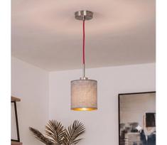 Brilagi - LED liustra ant laido NUBILA 1xE27/60W/230V Ø 14 cm raudona/pilka