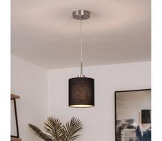 Brilagi - LED pakabinamas šviestuvas ant laido NUBILA 1xE27/60W/230V Ø 14 cm juodas