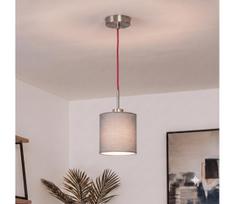 BRILAGI - LED pakabinamas šviestuvas ant laido NUBILA 1xE27/60W/230V skersmuo 14 cm raudona/šviesiai pilka