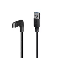 Lindy 1,5 m USB 3.2 tipo A į C laidas, 90° stačiu kampu, 10Gbps