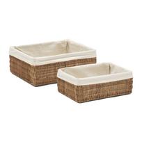 Iš rotango krepšiai 2 vnt. 28x20x10 cm Indali – Kave Home