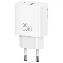 Įkroviklis USAMS USA001630 25W, 1× USB-A + 1× USB-A, greitas įkrovimas