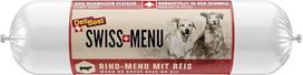 "DeliBest Swiss Menu" jautienos meniu su ryžiais, drėgnas maistas šunims, pagamintas iš 100% šveicariškos jautienos, be grūdų ir kitų priedų, aukštos kokybės suaugusių šunų maistas, 400 g dešros šunims