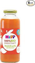 "Hipp" 100% ekologiškos tiesioginės sultys, "Direct Juice Multi Fruit" su morkomis, 6 vnt. (6 x 330 ml)