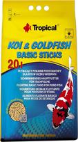"KOI & Goldfish Basic Sticks" 20L / 1600g - tvenkinio žuvų maistas, plūduriuojančios lazdelės, skirtos kasdieniam Koi ir auksinių žuvelių šėrimui