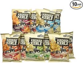 "Krosse Kerle" traškučiai | 10 pakuočių vakarėlių dėžutė | HeiMart | 10 maišelių - 5 rūšys | 10 x 115 g