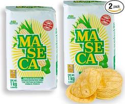 "Maseca" kukurūzų miltai iš Meksikos, skirti tortilijoms, 1 kg (2 vnt.) - Harina de Maiz, be glitimo, idealiai tinka tamales, tacos ir gorditas - autentiška Masa Harina meksikiečių virtuvei