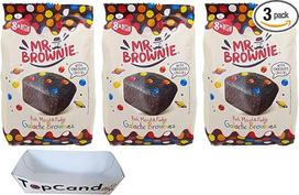 "Mr. Brownie Galactic Brownies" degustacinė pakuotė 3 x 200 g su "Topcandy" užkandžių dubenėliu Skanus pyragaičių paketas Saldus užkandis dalijimuisi
