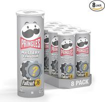"Pringles Mystery Flavour" (8 x 165 g) - neatremiamas klasikinis užkandis patogioje skardinėje - traškučiai su įdomiu paslaptingu skoniu - "Pop Play". Valgykite.