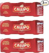 3 vnt. „Callipo Tonno all'olio d'oliva“ – geltonpelekis tunas alyvuogių aliejuje, aukščiausios kokybės itališkas produktas, 3 vnt. po 70 g
