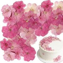 40 vnt. pakuotė, 2 rūšys natūralių presuotų valgomųjų gėlių, tortų papuošimui – sakura, vyšnių žiedai, skirti papuošti keksus, kokteilius, dirbinius iš dervos, rankdarbių projektams