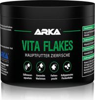 ARKA Vita Flakes akvariumo žuvims skirtas džiovintų dribsnių pašaras, 500 ml – šalto spaudimo visavertis pašaras gėlinėms dekoratyvinėms žuvims – gyvybingumui, ryškioms spalvoms ir sveikam augimui – be spirulinos