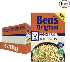 BEN'S ORIGINAL™ Natūralūs ryžiai maišeliuose 6 x 1 kg