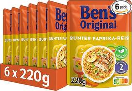 BEN'S ORIGINAL™ „Express“ ryžiai su įvairių rūšių pipirais, 6 x 220 g