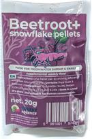 Burokėlių ir „Snowflake“ krevečių pašaras, sraigių maistas (20 g)
