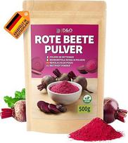 Burokėlių milteliai, 500 g, švelniai ore džiovinti burokėlių milteliai, pagaminti iš 100 % natūralių burokėlių, tinkami naudoti tiek žaliems, tiek virtoms daržovėms, maisto dažiklis, tinkamas veganams, smulkiai sumalti, be priedų