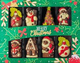 Confiserie Weibler Chocolate Christmas | Kalėdinė dovana moterims, vyrams ir vaikams | Kalėdinės dovanos | 8 šokoladiniai saldainiai | 80 g