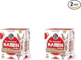 DIET-FOOD Ekologiški ramen makaronai iš grikių, be glitimo, vegetariški ir veganiški, be riebalų, be sojos, be glitimo, vandenyje tirpūs dietiniai makaronai, mažai kalorijų, 280 g (2 vnt. pakuotė)
