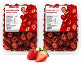 Džiovintos braškės 2 x 150 g – 100 % braškės, be priedų, be pridėto cukraus, natūralus vaisių užkandis iš Turkijos
