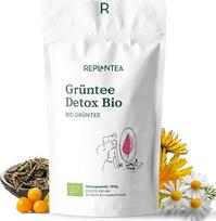 Ekologiška „Detox“ žaliosios arbatos lapeliai, 100 g | Švelniai stimuliuojanti ir detoksikuojanti | Skatina medžiagų apykaitą ir padeda laikytis dietos | Didelis biologinis prieinamumas | Užtenka maždaug 50 puodelių