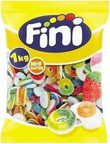FINI vaisinių guminukų rinkinys, 1 kg – spalvoti guminukai – minkšti saldainiai – saldainių rinkinys didelėje pakuotėje – be glitimo
