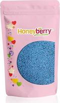 HONEYBERRY „Blue Strands“ pabarstukai, 200 g – natūralūs valgomieji pabarstukai tortų dekoravimui – mėlyni konfeti, cukraus gijelės, cukraus pabarstukai tortų, keksų ir desertų dekoravimui – pagaminta ES