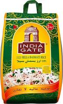 INDIA GATE Sella Basmati ryžiai, virti (iš Indijos, smulkūs ilgagrūdžiai), aromatingi, sandėliavimo pakuotė - 1 pakuotė (1 x 5 kg)