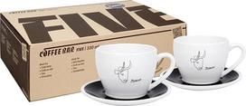 KÖNITZ „Coffee Bar Five Picasso“ kavos puodelių su lėkštelėmis rinkinys (2 vnt.), 330 ml, dovanų dėžutėje