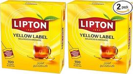 Lipton | „Yellow Label“ | Juodoji arbata | su rankomis surinktais juodosios arbatos lapais | augalinės kilmės arbatos maišeliai | „Rainforest Alliance“ sertifikuota | 2 vnt. pakuotė | 100 arbatos maišelių