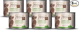 MjAMjAM – aukščiausios kokybės šlapias maistas šunims – grynas mėsos malonumas – skani gryna jautiena, 6 vnt. pakuotė (6 x 200 g), be grūdų, su papildoma mėsa