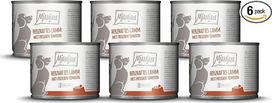 MjAMjAM – aukščiausios kokybės šlapias maistas šunims – sotus ėrienos patiekalas su virtomis ryžiais ir šviežiais pomidorais, 6 vnt. pakuotė (6 x 200 g), natūralus, su papildoma mėsa