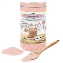 Nortembio rožinė Himalajų druska 1,45 kg itin smulkių grūdelių (0,5-1 mm) 100 % natūrali druska, turtinga mineralų, tinkama sveikatai gaminti, nerafinuota, be konservantų, iš Pandžabo Pakistane
