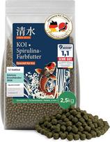 PRO KOI „Spirulina-Farbfutter“ 8 l (apie 2,6 kg) – spalvą suteikiantis pašaras visus metus | plūduriuojančios granulės, 6 mm | skirtas koi | sodrios spalvos | aukščiausios kokybės baltymai, spirulina, astaksantinas, omega-3 | Pagaminta Vokietijoje