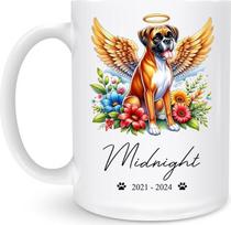 Puodelis „Angel Boxer“, 330 ml, su spaudiniu iš abiejų pusių, keraminis kavos puodelis, skirtas pienui, karštam vynui ir karštai šokoladai