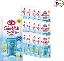 RUF „Glücklichmacher Smooth to Drink“ mėlynių ir bananų skonio – 15 vnt. rinkinys, vaisių skonio gėrimo milteliai, skirti ištirpinti, su mėlynių ir bananų skoniu