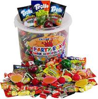 Saldainiai – „Mix Party Box“ be šokolado, 1 kg, skirtas vaikų gimtadienio šventei su 6 vaikais, 1 vnt. pakuotė (1 x 1 kg), saldainių didmeninė pakuotė