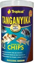 TANGANYIKA CHIPS 1000ml/520g Specialūs, daug komponentų turintys skęstantys traškučiai dideliems cichlidams iš Tanganikos ežero.