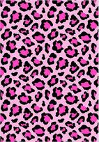 Tortų papuošalas su leopardo raštu, rožinis, A4 formato (plonas kartonas)