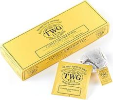 TWG Tea | Vanilės ir burbono arbata | Rooibos arbata | Vanilė | 15 rankomis siūtų medvilninių arbatos maišelių | Dovanų rinkinys