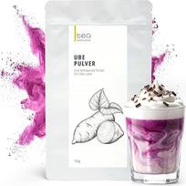 UBE milteliai – raudonųjų batatų šaknų ekstraktas, skirtas „Ube Latte“ gėrimui, 100 g, išskirtinis „Tea Exclusive“ produktas | Be kofeino – 100 % tirpūs – be pridėto cukraus – raudonieji batatai – natūralus maisto dažiklis