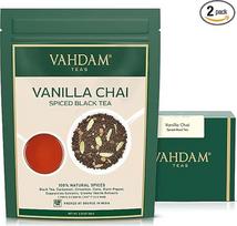 VAHDAM „Vanilla Spiced Masala Chai“ arbata, skanus vanilės arbatos mišinys, prieskoniais pagardinta „Chai“ arbata iš laisvų lapelių, „Chai Latte“, 200 g, 100 puodelių