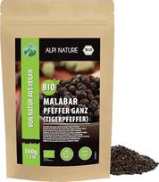 „Alpi Nature“ ekologiški Malabaro pipirai, 500 g, ekologiški juodieji Malabaro pipirai, sveiki, aukščiausios kokybės