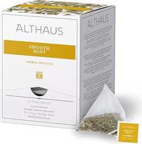 „Althaus Tea Smooth Mint“ ⋅ Žolelių arbata piramidės formos maišeliuose „Pyra Pack“ ⋅ Natūralus žolelių arbatos mišinys su mėtų priedu ⋅ 15 x 1,75 g