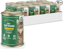 „Amazon“ drėgnas kačių maistas be grūdų, konservuotas vištienos paštetas, 12 x 400 g