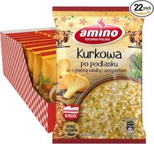 „Amino“ grybų sriuba su makaronais, 22 x 61 g – lenkų greito paruošimo makaronų sriuba