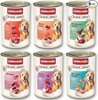 „Animonda Grancarno Adult Savoury Variation“ (6 x 400 g), šlapias maistas suaugusiems šunims, šlapias maistas šunims su 100 % šviežiais mėsos ingredientais, šunų maistas be grūdų