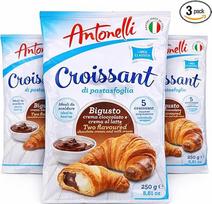 „Antonelli“ įdaryti kruasanai, 15 vnt. pakuotė (šokoladiniai ir su pieno kremu)
