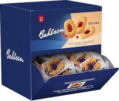 „Bahlsen Deloba“ prekystalio stendas su maždaug 150 porcijinėmis pakuotėmis – sluoksniuoti pyragėliai su serbentų ir vyšnių įdaru (1 x 1,04 kg)